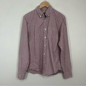J. Crew Red, White, & Blue Gingham Cotton Button Up M